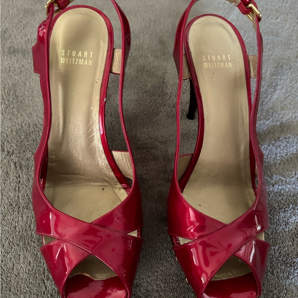 Stuart Weitzman Heels, Red (pre-owned)